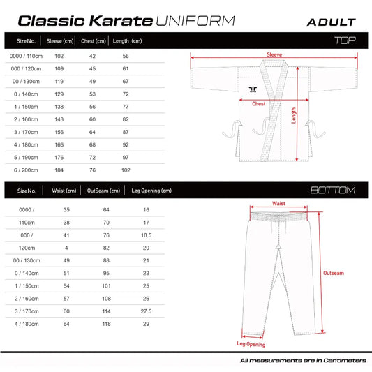 Classic Karate Gi (110cm - 150cm)
