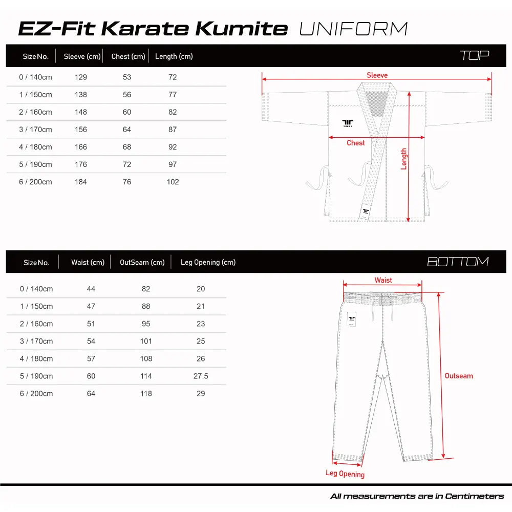 EZ-Fit Karate Kumite Uniform