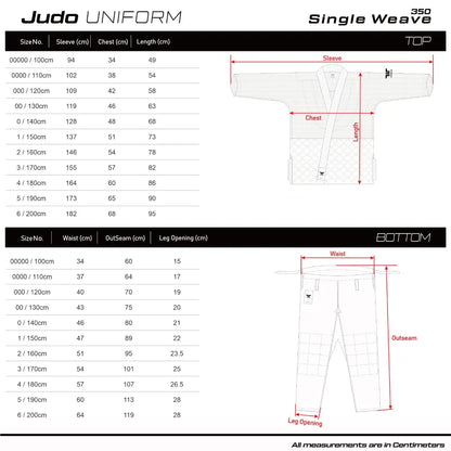 Deluxe Judo Uniform (Single Weave 350)